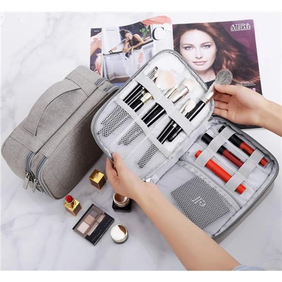 Makeup Train Cases Travel Makeup Bag Waterproof PortableCosmetic Cases Organizer - Picture 5 of 6